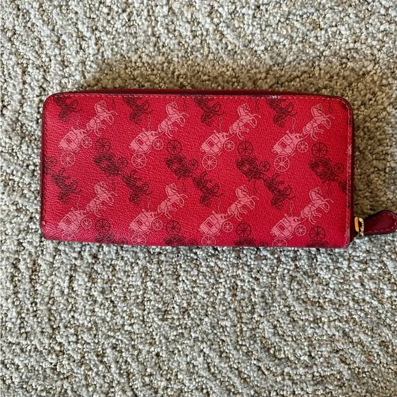 Coach Red Patterned Women's Wallet - Picture 2 of 7